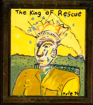 King of Rescue oil on wood 1994