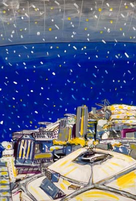 BrightCity Snow, a painting by Kyle Jackson